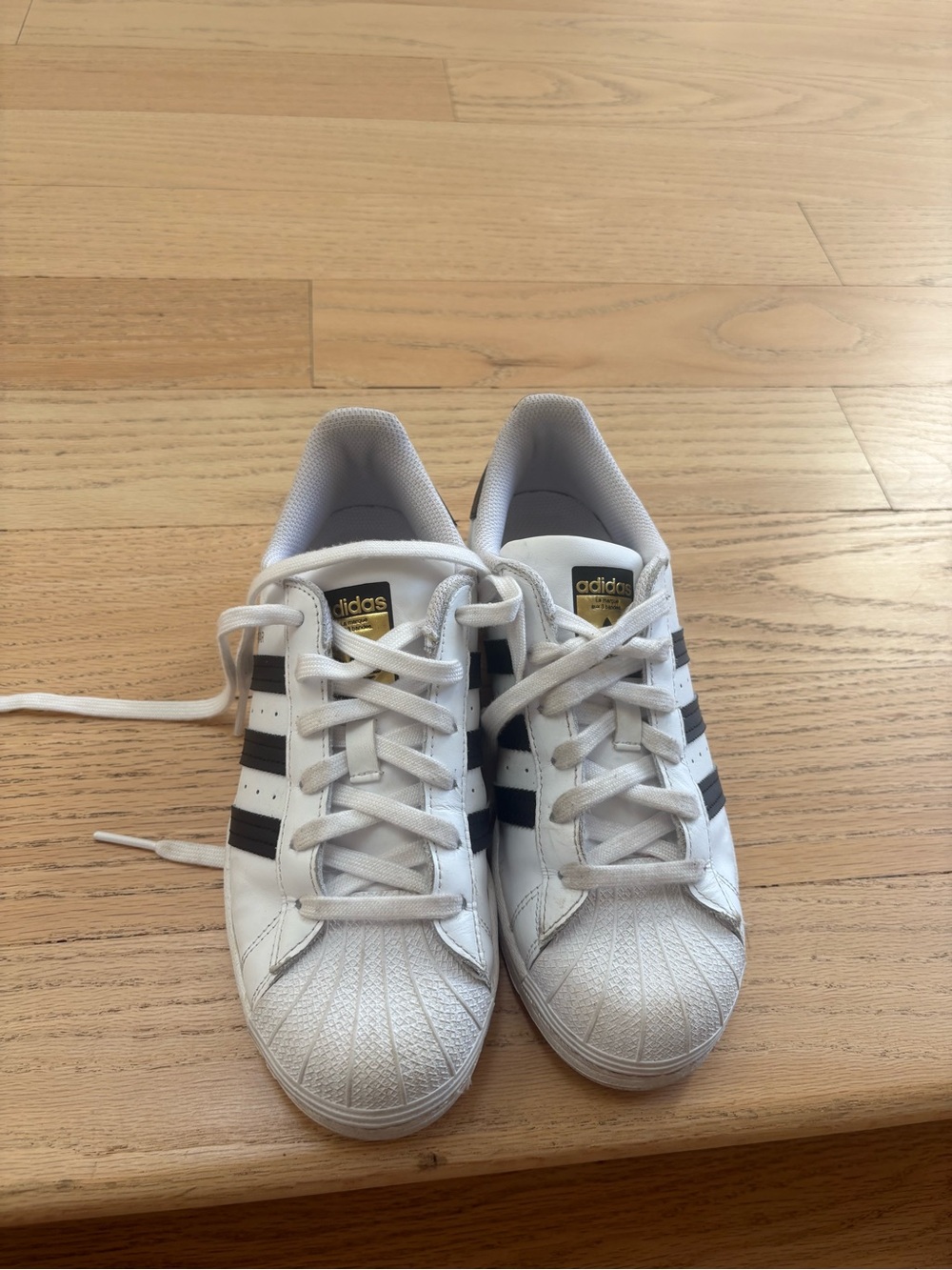 adidas Kids White and Black Superstar Sneakers